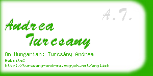 andrea turcsany business card